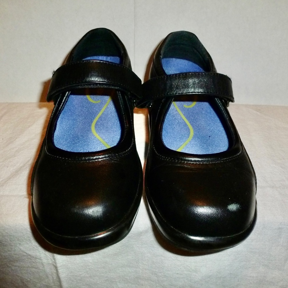 Apex Women's Black Leather Ambulator Orthopedic Mary Jane Shoes US Size 5.5W - Picture 3 of 8